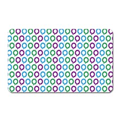 Polka Dot Like Circle Purple Blue Green Magnet (rectangular)