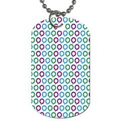 Polka Dot Like Circle Purple Blue Green Dog Tag (one Side) by Mariart