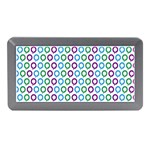 Polka Dot Like Circle Purple Blue Green Memory Card Reader (Mini) Front