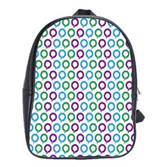 Polka Dot Like Circle Purple Blue Green School Bags (xl)  by Mariart