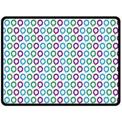 Polka Dot Like Circle Purple Blue Green Double Sided Fleece Blanket (large)  by Mariart