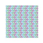 Polka Dot Like Circle Purple Blue Green Small Satin Scarf (Square) Front