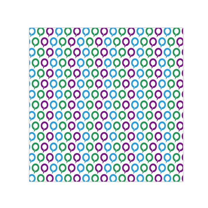 Polka Dot Like Circle Purple Blue Green Small Satin Scarf (Square)