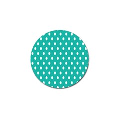 Polka Dots White Blue Golf Ball Marker by Mariart