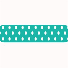 Polka Dots White Blue Large Bar Mats by Mariart