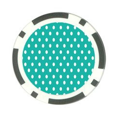 Polka Dots White Blue Poker Chip Card Guard (10 Pack) by Mariart