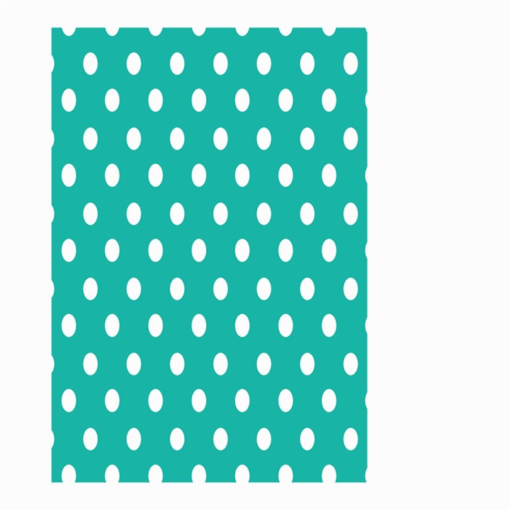 Polka Dots White Blue Small Garden Flag (Two Sides)