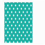 Polka Dots White Blue Small Garden Flag (Two Sides) Back