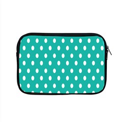 Polka Dots White Blue Apple Macbook Pro 15  Zipper Case