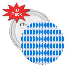 Polka Dots Blue White 2 25  Buttons (10 Pack)  by Mariart