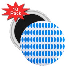 Polka Dots Blue White 2 25  Magnets (10 Pack)  by Mariart