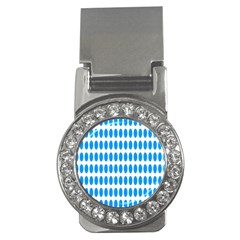 Polka Dots Blue White Money Clips (cz)  by Mariart