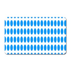 Polka Dots Blue White Magnet (rectangular) by Mariart