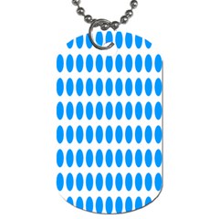 Polka Dots Blue White Dog Tag (two Sides) by Mariart