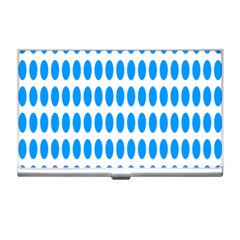 Polka Dots Blue White Business Card Holders by Mariart