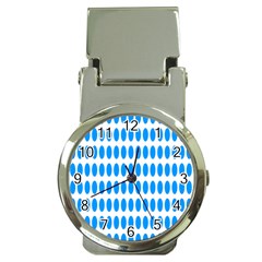 Polka Dots Blue White Money Clip Watches by Mariart