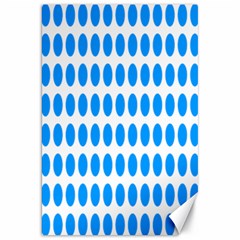 Polka Dots Blue White Canvas 20  X 30   by Mariart