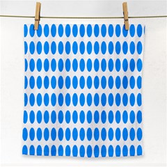 Polka Dots Blue White Face Towel by Mariart