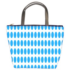 Polka Dots Blue White Bucket Bags