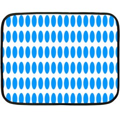 Polka Dots Blue White Double Sided Fleece Blanket (mini)  by Mariart