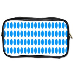 Polka Dots Blue White Toiletries Bags by Mariart