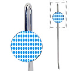 Polka Dots Blue White Book Mark by Mariart