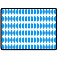 Polka Dots Blue White Fleece Blanket (large)  by Mariart