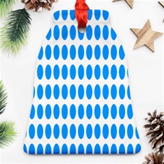 Polka Dots Blue White Bell Ornament (two Sides) by Mariart