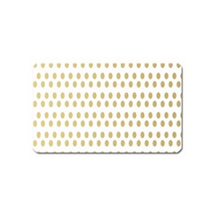 Polka Dots Gold Grey Magnet (name Card) by Mariart