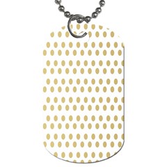 Polka Dots Gold Grey Dog Tag (two Sides)