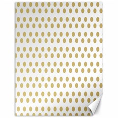 Polka Dots Gold Grey Canvas 18  X 24   by Mariart