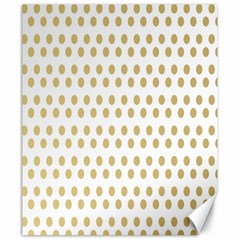 Polka Dots Gold Grey Canvas 20  X 24   by Mariart