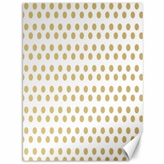 Polka Dots Gold Grey Canvas 36  X 48   by Mariart