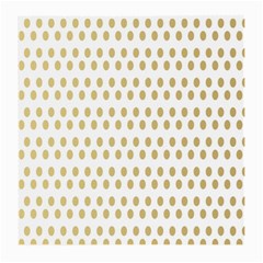 Polka Dots Gold Grey Medium Glasses Cloth (2-side) by Mariart