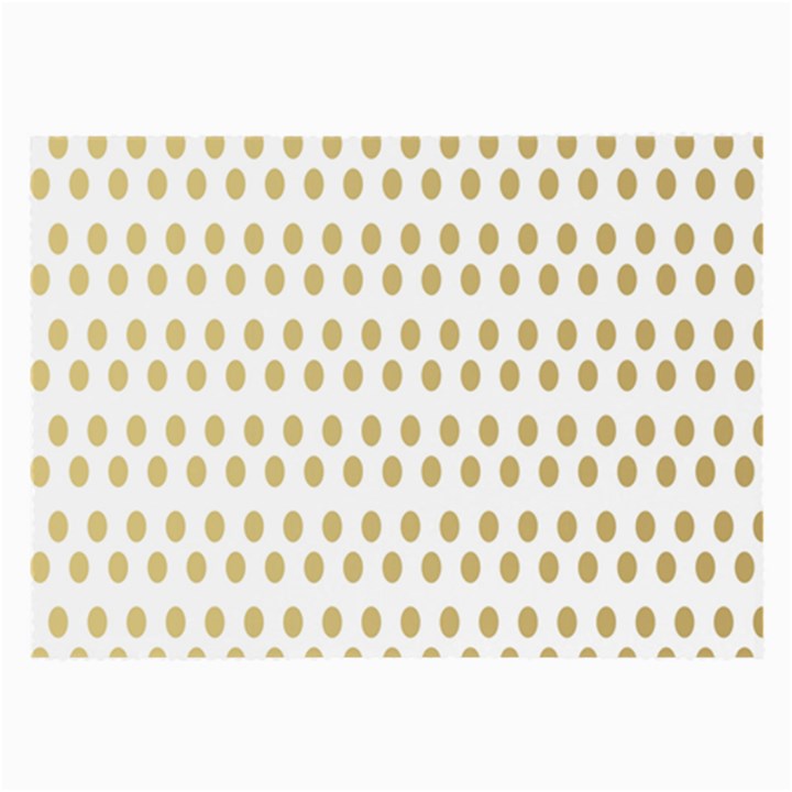 Polka Dots Gold Grey Large Glasses Cloth (2-Side)