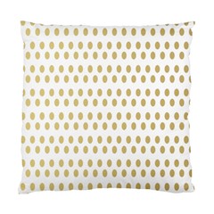 Polka Dots Gold Grey Standard Cushion Case (two Sides) by Mariart