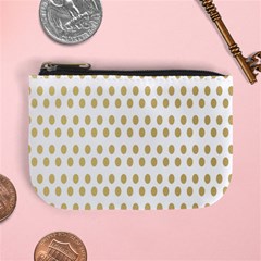 Polka Dots Gold Grey Mini Coin Purses by Mariart