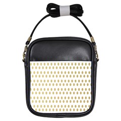 Polka Dots Gold Grey Girls Sling Bags by Mariart