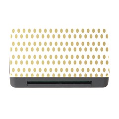 Polka Dots Gold Grey Memory Card Reader With Cf by Mariart