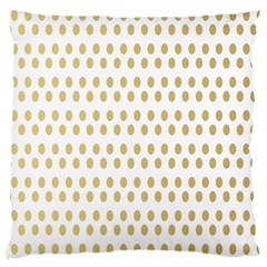 Polka Dots Gold Grey Large Flano Cushion Case (two Sides) by Mariart