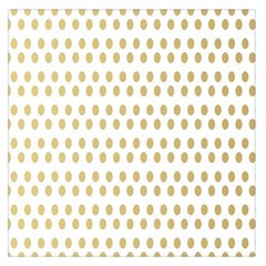 Polka Dots Gold Grey Large Satin Scarf (square) by Mariart