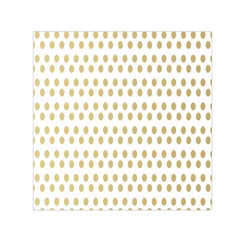 Polka Dots Gold Grey Small Satin Scarf (square)