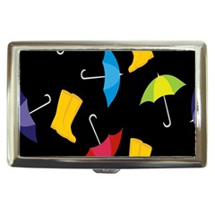 Rain Shoe Boots Blue Yellow Pink Orange Black Umbrella Cigarette Money Cases by Mariart