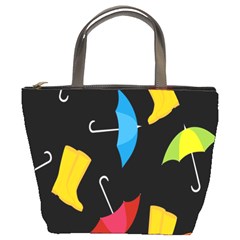 Rain Shoe Boots Blue Yellow Pink Orange Black Umbrella Bucket Bags by Mariart