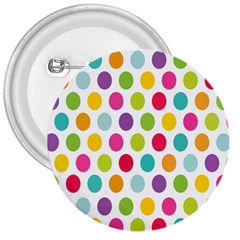 Polka Dot Yellow Green Blue Pink Purple Red Rainbow Color 3  Buttons by Mariart