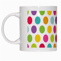 Polka Dot Yellow Green Blue Pink Purple Red Rainbow Color White Mugs by Mariart