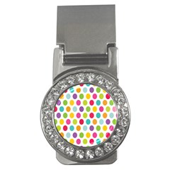 Polka Dot Yellow Green Blue Pink Purple Red Rainbow Color Money Clips (cz)  by Mariart