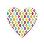 Polka Dot Yellow Green Blue Pink Purple Red Rainbow Color Heart Magnet Front