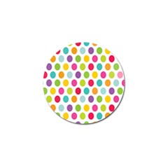 Polka Dot Yellow Green Blue Pink Purple Red Rainbow Color Golf Ball Marker (10 Pack) by Mariart