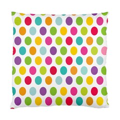 Polka Dot Yellow Green Blue Pink Purple Red Rainbow Color Standard Cushion Case (two Sides)